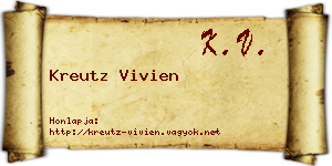 Kreutz Vivien névjegykártya